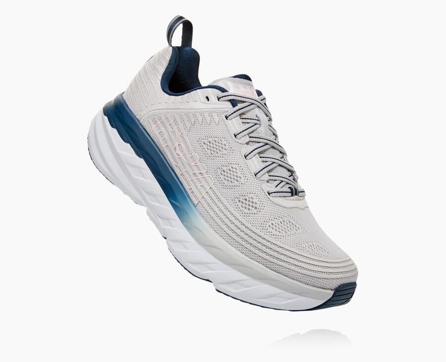 Hoka One One Loopschoenen Dames - Bondi 6 - Grijs - DL5427083